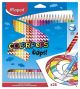 Цветни моливи Maped Color' Peps Oops, с гумичка, 24 цвята