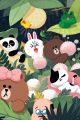 Голям плакат Line Friends Jungle