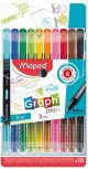 Комплект тънкописци Maped Graph Peps Premium, 10 цвята