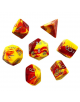 Комплект зарчета за настолни игри Chessex: Red-Yellow/Silver, 7 бр.-thumb