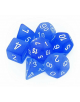 Комплект зарчета за настолни игри Chessex: Frosted Blue/white, 7 бр.-thumb