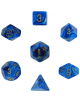 Комплект зарчета за настолни игри Chessex: Vortex Polyhedral Blue/Gold, 7 бр.-thumb