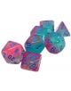 Комплект зарчета за ролеви игри Chessex: Gemini Polyhedral Green-Pink/Blue, 7бр. - Chessex - Chessex - 601982034375-1-thumb