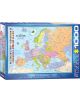 Пъзел Eurographics - Карта на Европа, 1000 части - EuroGraphics - EuroGraphics - Момиче, Момче - Eurographics - Maps & Flags - 628136607896-1-thumb