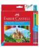 Цветни моливи Faber-Castell, 24 цвята + 3 допълнителни молива с по два цвята - Faber-Castell - Faber-Castell - Момиче, Момче - Faber-Castell - Castle - 7891360595564-thumb