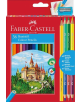 Цветни моливи Faber-Castell Castle, 36 цвята + 3 двувърхи и острилка -thumb