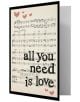 Картичка Legami - All You Need Is Love - Legami - Legami - Жена, Мъж - Legami - Let's Celebrate - 8051070279966-1-thumb