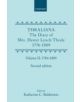 Thraliana: The Diary of Mrs. Hester Lynch Thrale (Later Mrs. Piozzi) 1776-1809, Vol. 2: 1784-1809 - 9780198739029-thumb