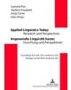 Applied Linguistics Today: Research and Perspectives - Angewandte Linguistik heute: Forschung und Perspektiven - 978363163871-thumb