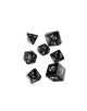 Комплект зарчета за настолни игри Q-Workshop: Classic RPG Dice - Black/White, 7 бр. - Q-Workshop - Q-Workshop - 5907699491483-thumb