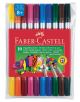 Двойни флумастери Faber-Castell, 10 цвята - Faber-Castell - Faber-Castell - Момиче, Момче - Faber-Castell - Fineliner and Fib-thumb