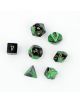 Комплект зарчета за ролеви игри Chessex: Gemini Polyhedral зелени, 7бр. - Chessex - Chessex - 601982022990-2-thumb