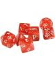 Комплект зарчета за настолни игри Dice4Friends: Dice Set - Red/White, 7 бр. - Dice4Friends - Dice4Friends - 798003860539-thumb