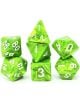 Комплект зарчета за настолни игри Dice4Friends: Dice Set - Lightgreen/White, 7 бр. - 798003860591-thumb