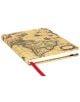 Тефтер Paperblanks - Western Hemisphere Midi, 12 х 17 см. - Paperblanks - Paperblanks - Жена, Мъж - Paperblanks - Early Cartography - 9781439752982-1-thumb