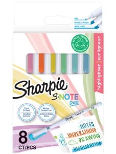 Комплект двувърхи маркери Sharpie S-Note, 8 цвята