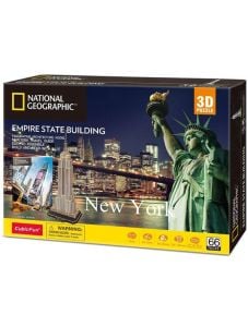 3D пъзел Cubic Fun National Geographic - Емпайър Стейт Билдинг, 66 части