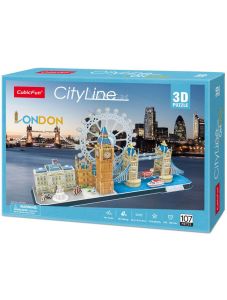 3D пъзел Cubic Fun Cityline - Лондон, 107 части