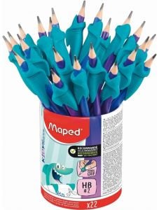 Графитен молив Maped HB + ръкохватка акула