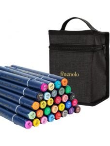 Комплект двувърхи маркери Deli Finenolo Sketch, 30 цвята