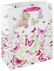 Подаръчна торбичка Eurowrap - Пеперуди, средна