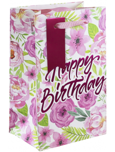 Подаръчна торбичка за парфюм Eurowrap - Рожден ден с флорални