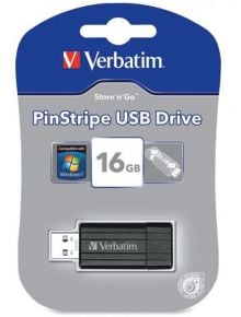 USB флаш памет Verbatim PinStripe 2.0, 16 GB - Verbatim - Verbatim - 023942490630