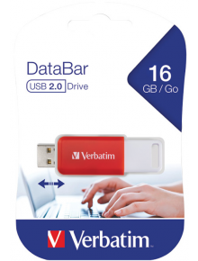 USB флаш памет Verbatim DataBar 2.0, 16 GB, червена - Verbatim - Verbatim - Verbatim - DataBar - 023942494539