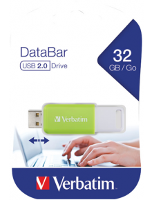 USB флаш памет Verbatim DataBar 2.0, 32 GB, зелена - Verbatim - Verbatim - Verbatim - DataBar - 023942494546