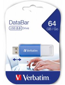 USB флаш памет Verbatim DataBar 2.0, 64 GB, синя - Verbatim - Verbatim - Verbatim - DataBar - 023942494553