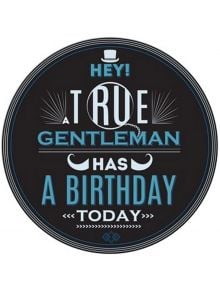 Табелка-картичка - Hey! A true gentleman has a birthday today - Simetro - Simetro books - 2521010204526