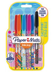 Химикалки Paper Mate Inkjoy Wrap 100 ST Candy Pop, 8 бр. - Paper Mate - Paper Mate - Момиче, Момче - Papermate - InkJoy 100 ST - 3026981763649