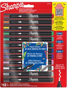 Комплект акрилни маркери Sharpie Creative Bullet Tip, 12 цвята - Sharpie - Newell - Момиче, Момче - 3026982010704