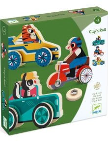 Дървена играчка Djeco: Clipcar - Djeco - Djeco - Момче - 3070900016736