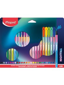 Тънкописци Maped Nightfall, 24 цвята - Maped - Maped - Момиче, Момче - Maped - Nightfall - 3154148444022