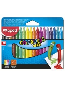 Цветни восъчни пастели Color'Peps Wax, 18 цвята - Maped - Maped - Момиче, Момче - Maped - Color Peps - 3154148610120