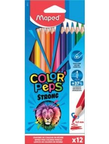 Цветни моливи Maped Color Peps Strong, 12 цвята - 1122594 - 2958 - 1129388,1129390 - Maped - Color Peps - 3154148627128