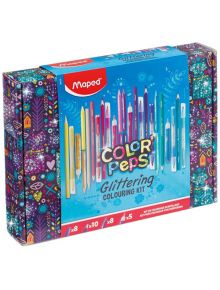 Комплект за оцветяване с блясък Maped Color'Peps Glitter, 31 части - Maped - Maped - Момиче - Maped - Color Peps - 3154149847228