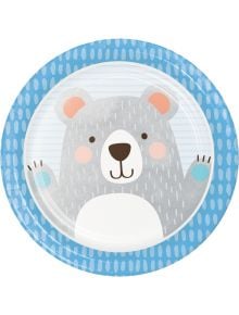 Сини чинийки Creative Party - Birthday Bear, 8 бр.