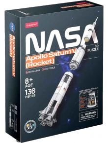 3D пъзел Cubic Fun - NASA Ракета Apollo Saturn V, 136 части - Cubic Fun - Cubic Fun - 6944588210595