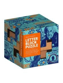 Дървен 3D пъзел Professor Puzzle: Einstein’s Letter Block, куб - Professor Puzzle - Professor Puzzle - Жена, Мъж - Professor Puzzle - The Einstein Collection - 5056297245544