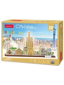 3D пъзел Cubic Fun Cityline - Барселона, 186 части - Cubic Fun - Cubic Fun - 6944588202569