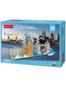 3D пъзел Cubic Fun Cityline - Лондон, 107 части - Cubic Fun - Cubic Fun - Cubic Fun - Cityline - 6944588202538