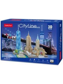 3D пъзел Cubic Fun Cityline - Ню Йорк, 123 части - Cubic Fun - Cubic Fun - Cubic Fun - Cityline - 6944588202552