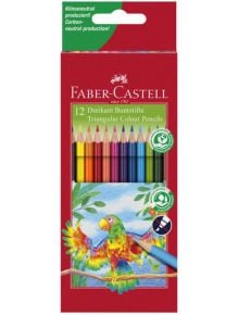 Триъгълни цветни моливи Faber-Castell, 12 цвята - Faber-Castell - Faber-Castell - Момиче, Момче - Faber-Castell - Coloured Pencils - 4005401165125