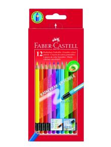 Изтриваеми цветни моливи Faber Castell, 12 цвята - 1122634 - 2730 - 1129388,1129390 - Faber-Castell - Coloured Pencils - 4005