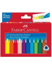 Восъчни пастели Faber-Castell, 12 цвята - Faber-Castell - Faber-Castell - Момиче, Момче - Faber-Castell - Crayons - 4005401200109