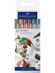 Комплект маркери Faber-Castell Metallics, 12 цвята - 1122634 - 2730 - Metallics - 4005401607137