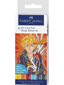 Комплект маркери Faber-Castell Pitt Artist Shonen, 6 бр. - 1122634 - 2730 - Pitt Artist - 4005401671572