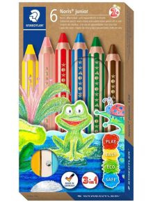 Комплект Staedtler Noris Junior 3 в 1, 6 цвята - Staedtler - Staedtler - Момиче, Момче - Staedtler - Noris Junior - 4007817029183